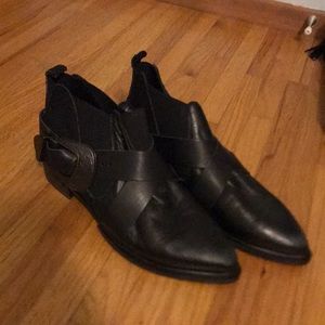 Free people western buckle booties